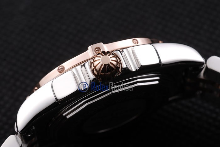 Breitling replica chronographe lady black dial acciaio oro imitazione copia - immagine 6