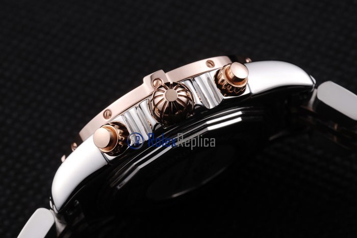 Breitling replica chrono chronographe lady brown dial acciaio oro imitazione copia - immagine 6