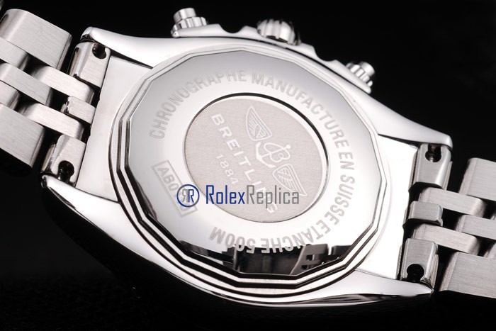 Breitling replica chrono chronographe lady acciaio black dial imitazione copia - immagine 8
