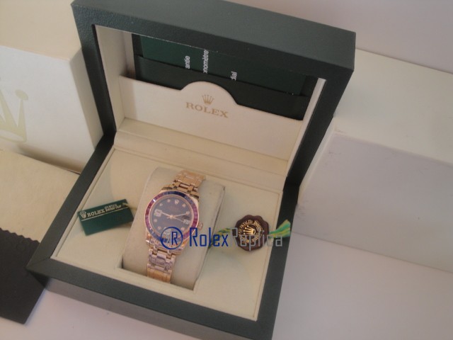 rolex replica pearlmaster oro giallo red blue orologio imitazione - immagine 3