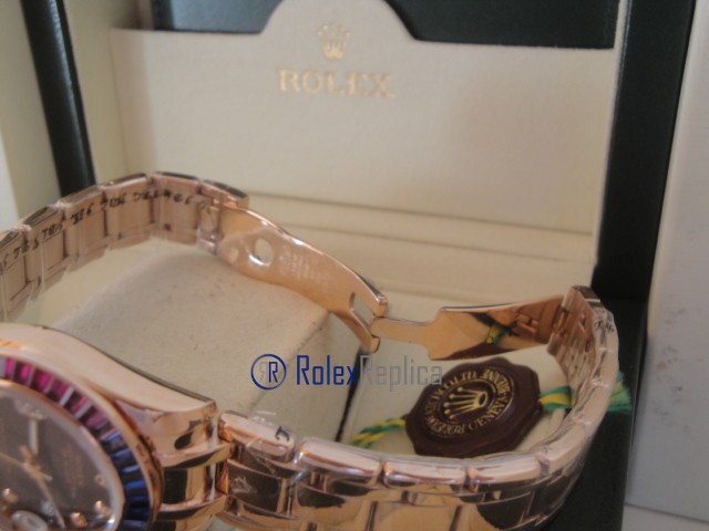 rolex replica pearlmaster oro giallo red blue orologio imitazione - immagine 14