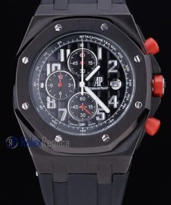 audemars piguet replica chrono offshore gommino pvd black strip rubber imitazione copia