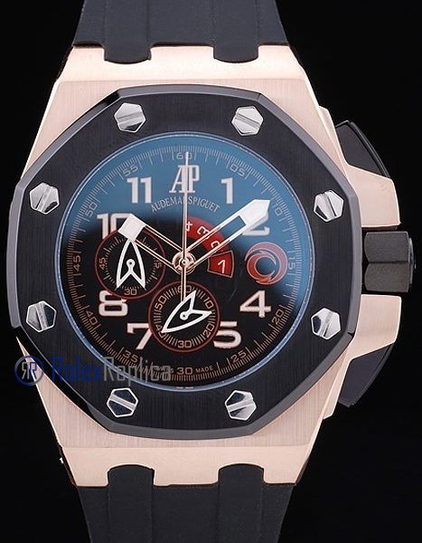 audemars piguet replica chrono offshore alinghi team strip rubber imitazione copia