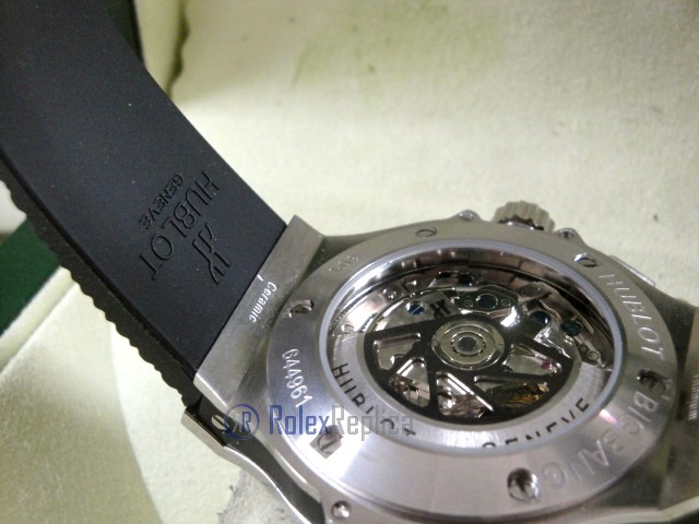 hublot replica big bang acciaio titanium ceramic strip rubber-b orologio copia - immagine 15