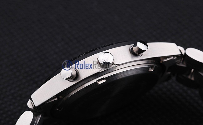 Tag-heuer replica carrera chrono acciaio black dial imitazione copia - immagine 6