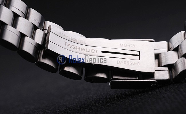 Tag-heuer replica carrera chrono acciaio black dial imitazione copia - immagine 7