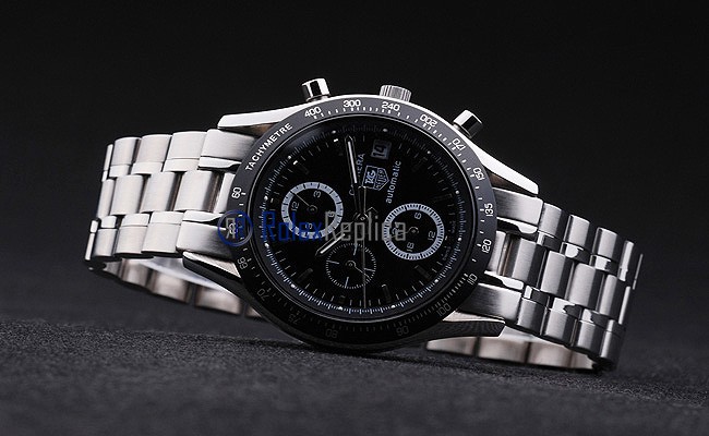 Tag-heuer replica carrera chrono acciaio black dial imitazione copia - immagine 2