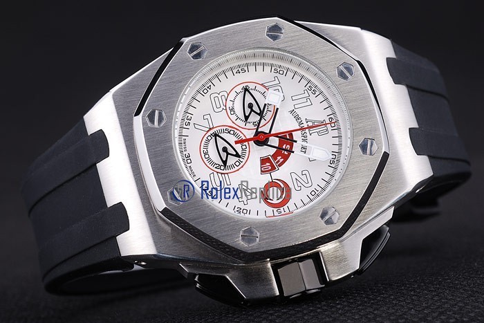audemars piguet replica chrono offshore acciaio alinghi team strip rubber imitazione copia - immagine 5