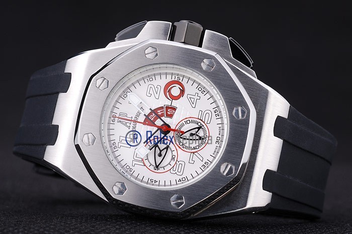 audemars piguet replica chrono offshore acciaio alinghi team strip rubber imitazione copia - immagine 6