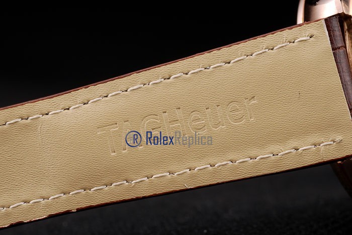 Tag-heuer replica gran carrera calibre 38 chrono rose gold strip leather imitazione copia - immagine 12