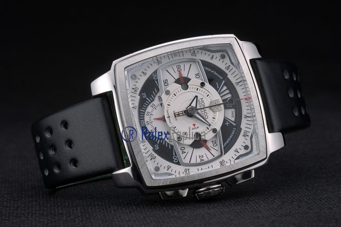 Tag-heuer replica gran carrera monaco strip rubber-b chrono acciaio imitazione copia - immagine 5