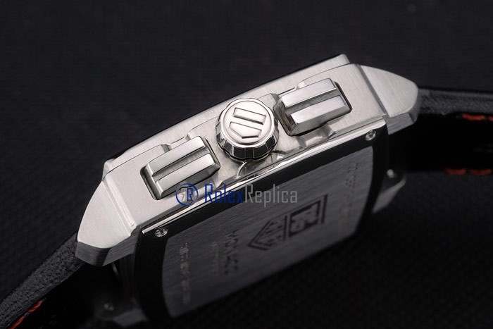 Tag-heuer replica gran carrera monaco strip rubber-b chrono black imitazione copia - immagine 5