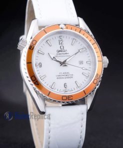 Alternative view of Omega replica seamaster strip leather white dial imitazione copia