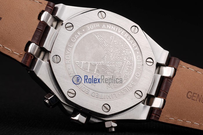 audemars piguet replica chrono offshore city of sails brown dial strip leather imitazione copia - immagine 8