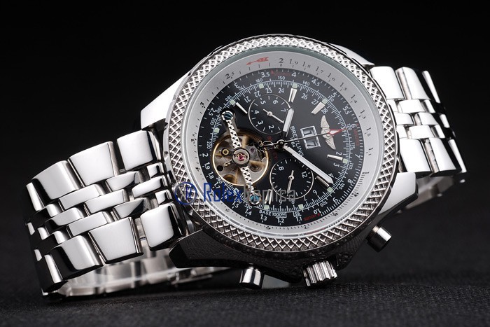 Breitling replica chrono acciaio navitimer tourbillon black dial imitazione copia - immagine 4