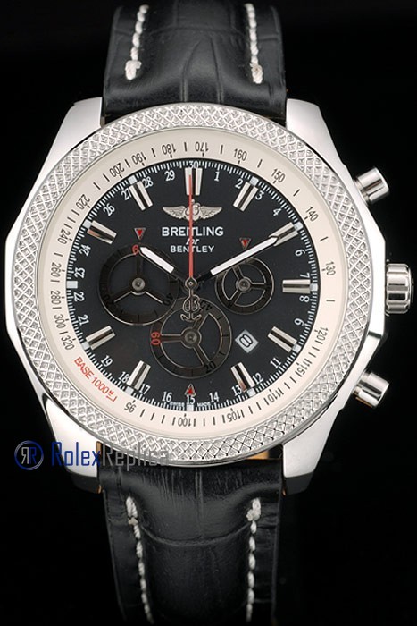Breitling replica chrono navitimer strip leather black dial imitazione copia - immagine 2