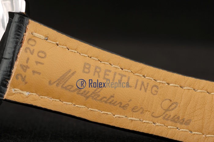 Breitling replica chrono navitimer strip leather black dial imitazione copia - immagine 12