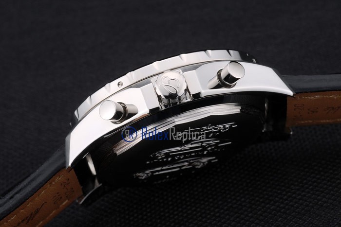 Breitling replica chrono navitimer strip leather black dial imitazione copia - immagine 11