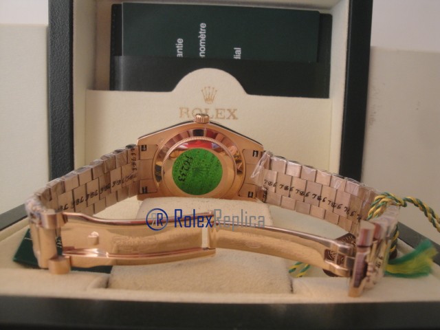 rolex replica daydate rose gold green dial orologio replica copia imitazione - immagine 11