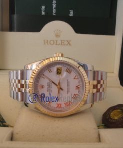 rolex replica datejust acciaio oro white roman orologio imitazione