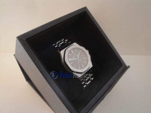audemars piguet replica royal oak jumbo argento scuro imitazione copia - immagine 3