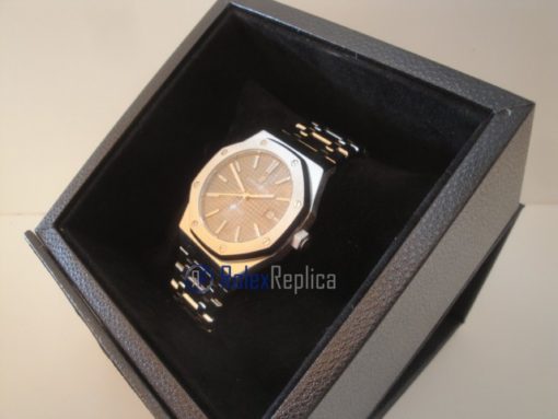 audemars piguet replica royal oak jumbo argento scuro imitazione copia - immagine 4