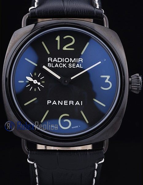 Panerai replica radiomir black seal pro-hunter pvd strip leather imitazione copia