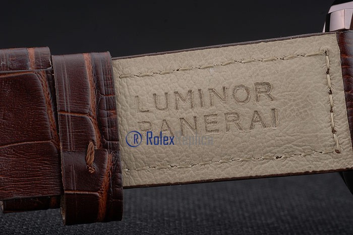 Panerai replica luminor power reserve pro-hunter pvd brown strip leather imitazione copia - immagine 9