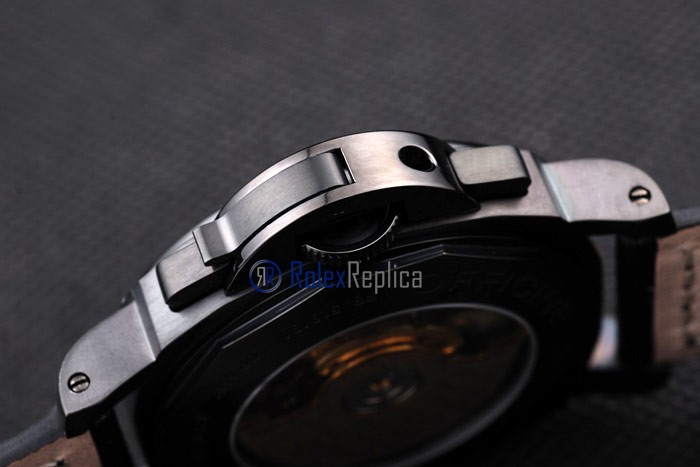 Panerai replica luminor daylight black dial chrono pro-hunter pvd strip leather imitazione copia - immagine 10