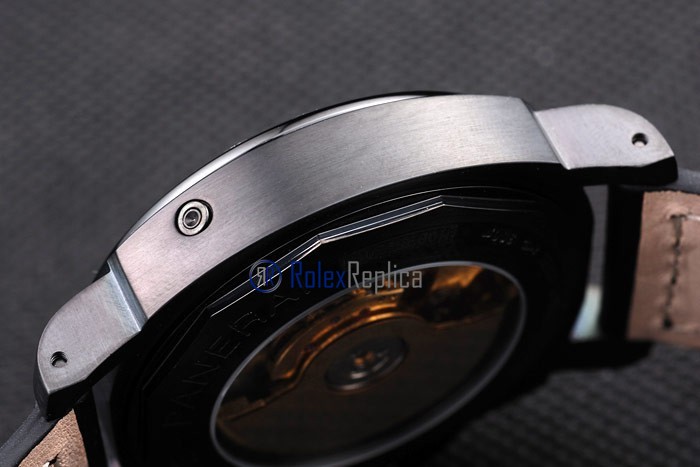 Panerai replica luminor daylight black dial chrono pro-hunter pvd strip leather imitazione copia - immagine 11