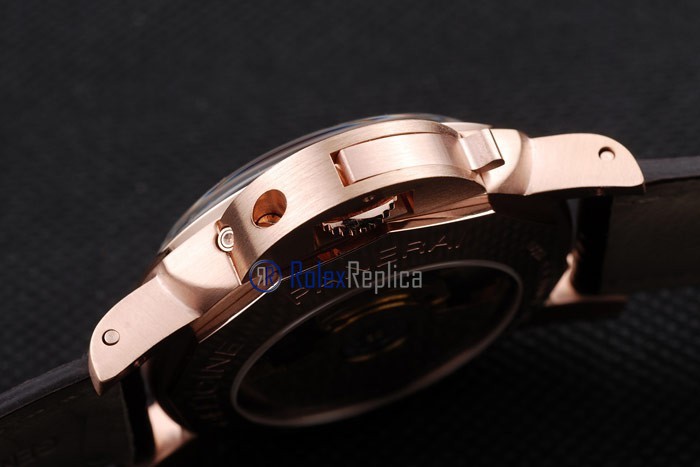 Panerai replica luminor marina equation rose gold strip leather imitazione copia - immagine 10