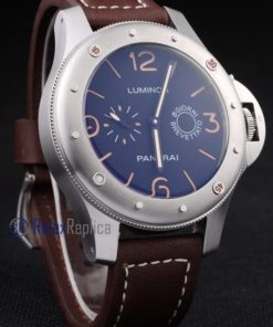 Panerai replica luminor marina submersible 8 giorni strip leather imitazione copia