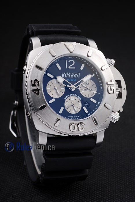 Panerai replica luminor marina 1000 chrono strip rubber imitazione copia - immagine 2