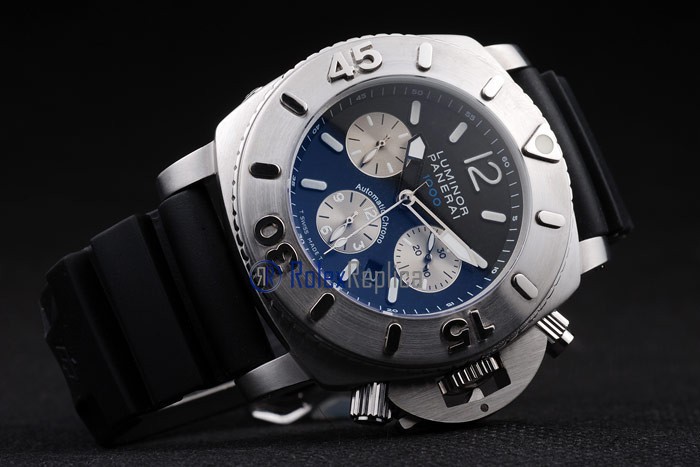 Panerai replica luminor marina 1000 chrono strip rubber imitazione copia - immagine 4