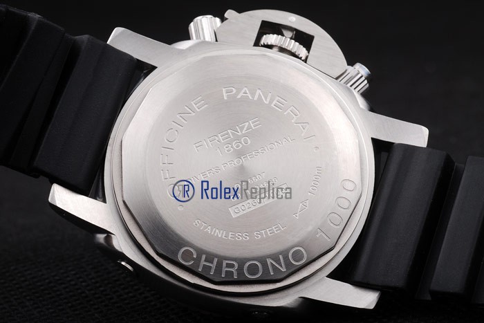 Panerai replica luminor marina 1000 chrono strip rubber imitazione copia - immagine 9