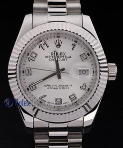 rolex replica datejust lady acciaio argentèè arab orologio imitazione