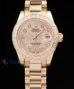 rolex replica datejust lady oro full brillantini orologio imitazione