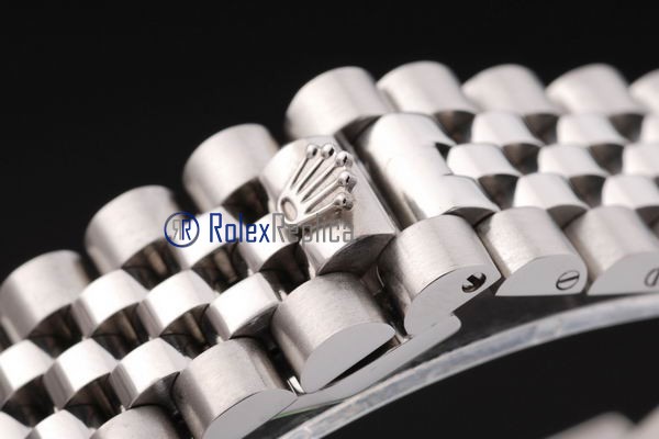 rolex replica datejust acciaio argentèè barrette orologio imitazione - immagine 4