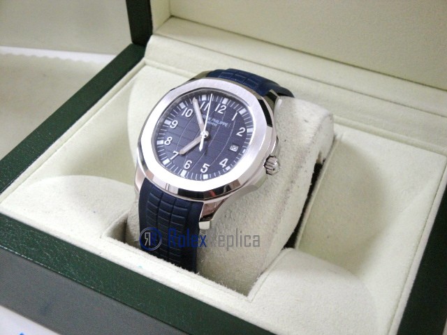 patek philippe replica acciaio aquanaut blue dial strip rubber orologio imitazione - immagine 3