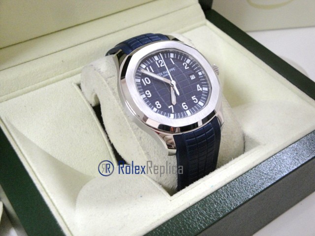 patek philippe replica acciaio aquanaut blue dial strip rubber orologio imitazione - immagine 4