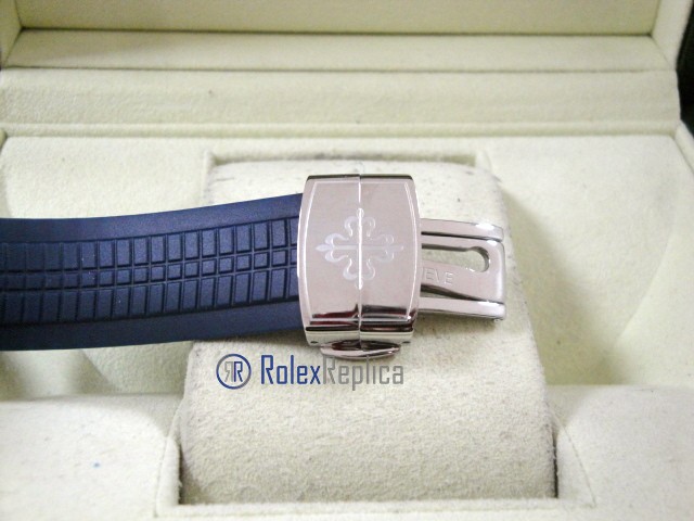 patek philippe replica acciaio aquanaut blue dial strip rubber orologio imitazione - immagine 6