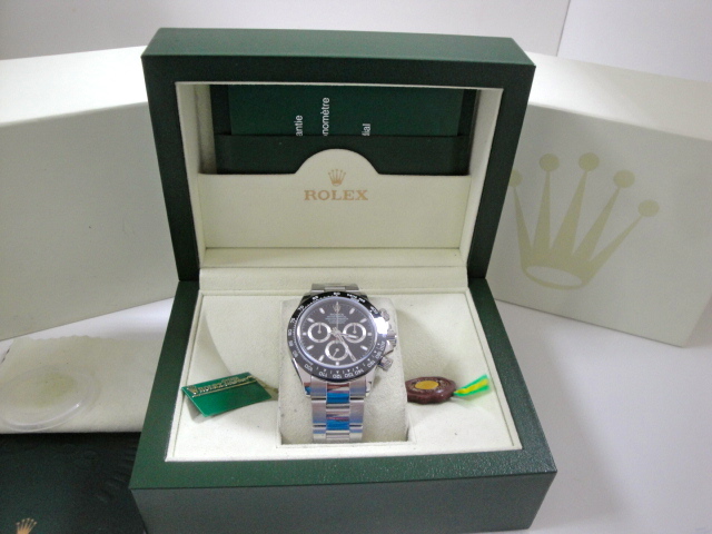 rolex replica daytona crono ceramichon black 2016 orologio replica copia imitazione - immagine 2