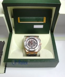 Alternative view of audemars piguet replica royal oak offshore michael schumacher rose gold limited edition