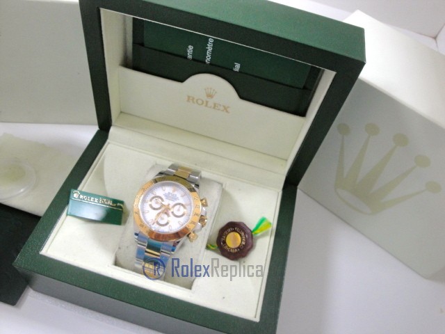 rolex replica daytona crono acciaio oro white dial orologio replica copia imitazione - immagine 4