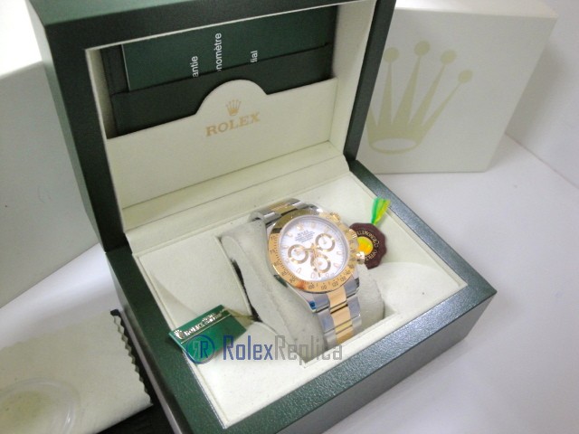 rolex replica daytona crono acciaio oro white dial orologio replica copia imitazione - immagine 5