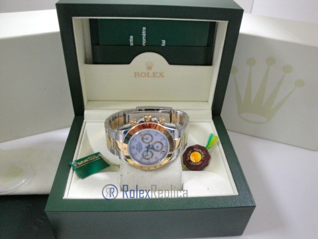 rolex replica daytona crono acciaio oro white dial orologio replica copia imitazione - immagine 7