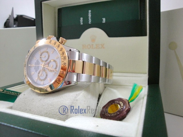 rolex replica daytona crono acciaio oro white dial orologio replica copia imitazione - immagine 8