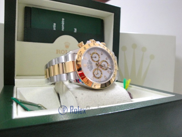 rolex replica daytona crono acciaio oro white dial orologio replica copia imitazione - immagine 9