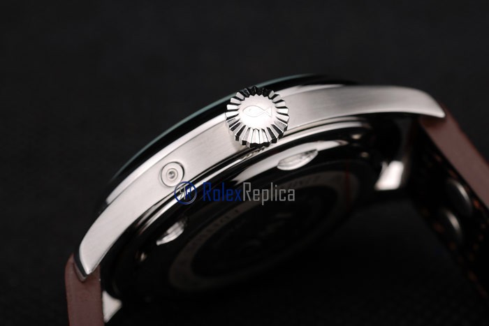 iwc replica 8 days power reserve acciaio argentèè dial strip leather orologio imitazione - immagine 10