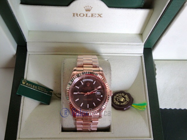 rolex replica daydate rose gold black dial orologio replica copia imitazione